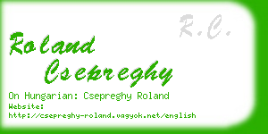 roland csepreghy business card